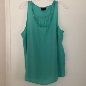 Aqua tank blouse